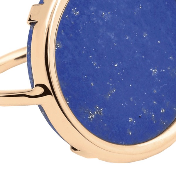 Bague Ginette NY Ever Disc en or rose et lapis lazuli