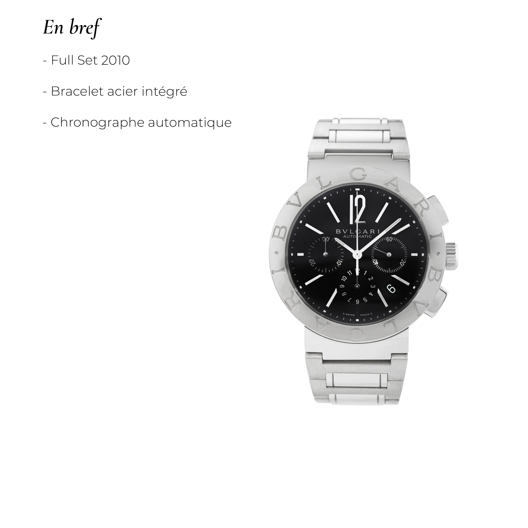 Montre Bulgari Bulgari Chronographe automatique 42 mm Full Set 2010