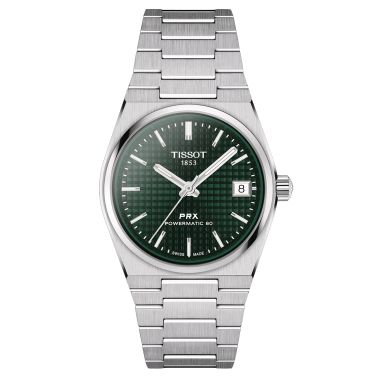 Montre Tissot PRX Powermatic 80 automatique cadran vert bracelet acier 35 mm T137.207.11.091.00