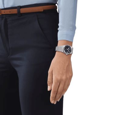 Tissot PRX Powermatic 80 automatic watch blue dial steel bracelet 35 mm