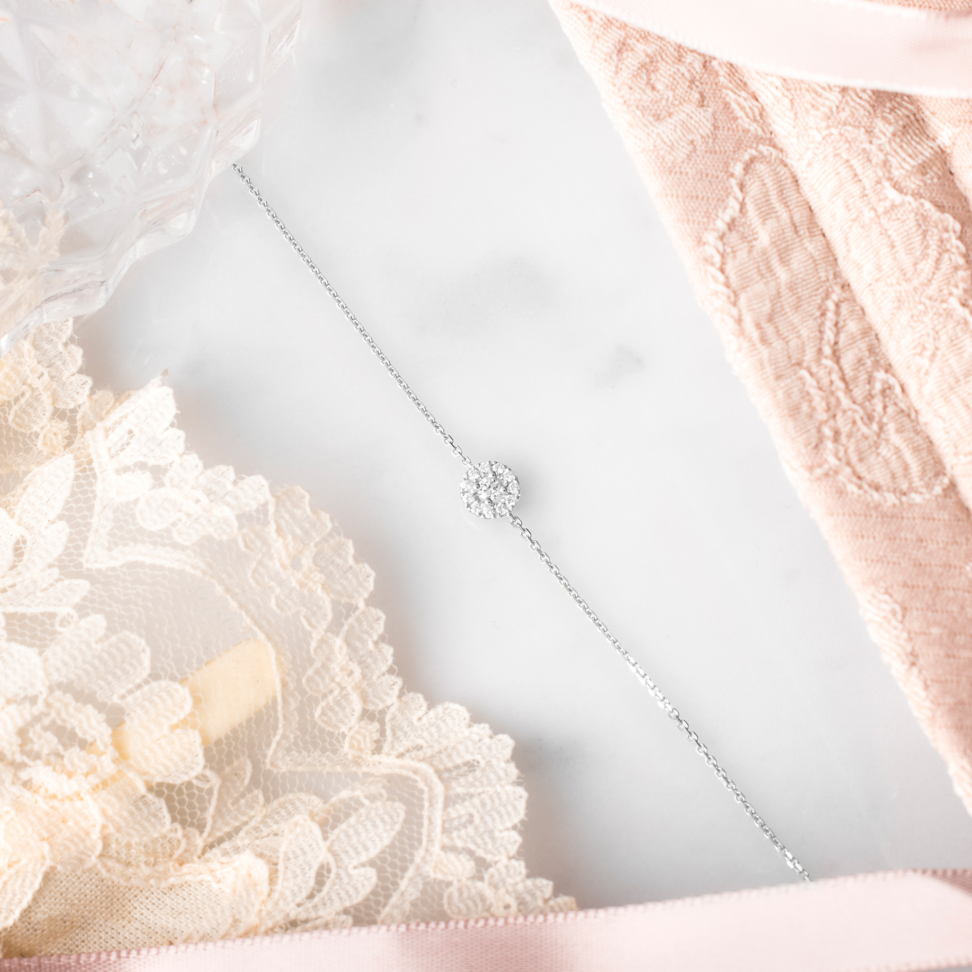 Lepage Coquette bracelet in white gold and diamond