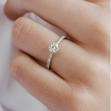 Solitaire Lepage Demoiselle en or blanc et diamants