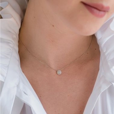 Collier Lepage Coquette en or blanc et diamants