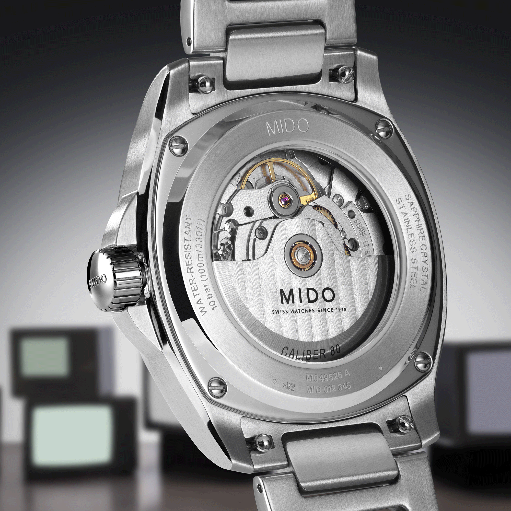 Montre Mido Multifort TV Big Date automatique cadran bleu bracelet acier 40 mm M049.526.11.041.00