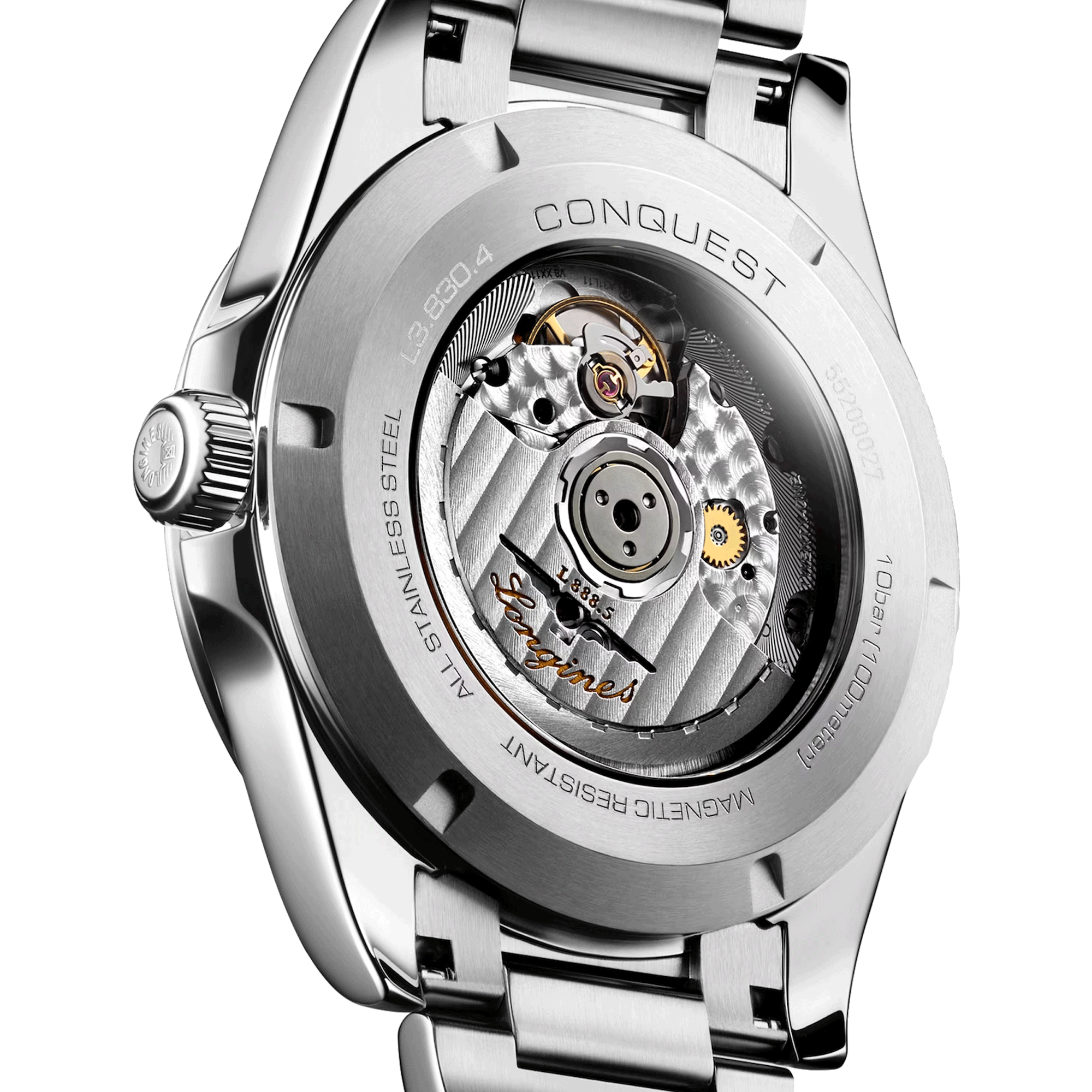 Longines Conquest 2023 automatic watch green dial steel bracelet 41 mm