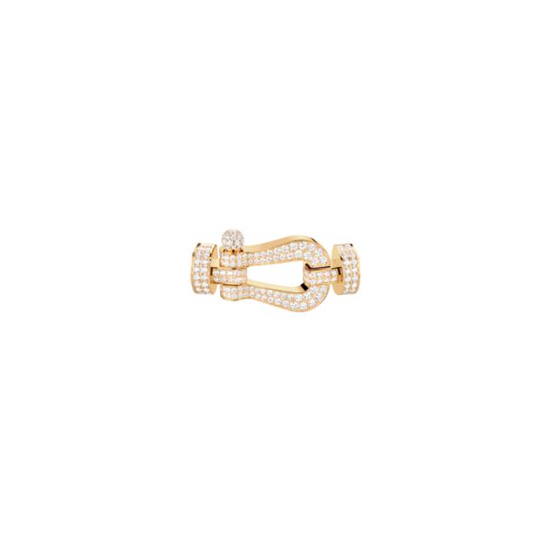 Fred Force 10 XL buckle in yellow gold and diamonds