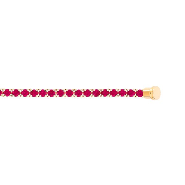 Fred Force 10 medium model cable in yellow gold and rubies