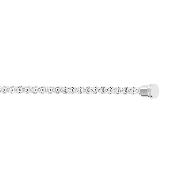 Fred Force 10 medium model cable in white gold and diamonds