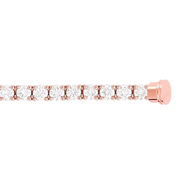 Câble Fred Force 10 grand modèle en or rose et diamants 6J0192