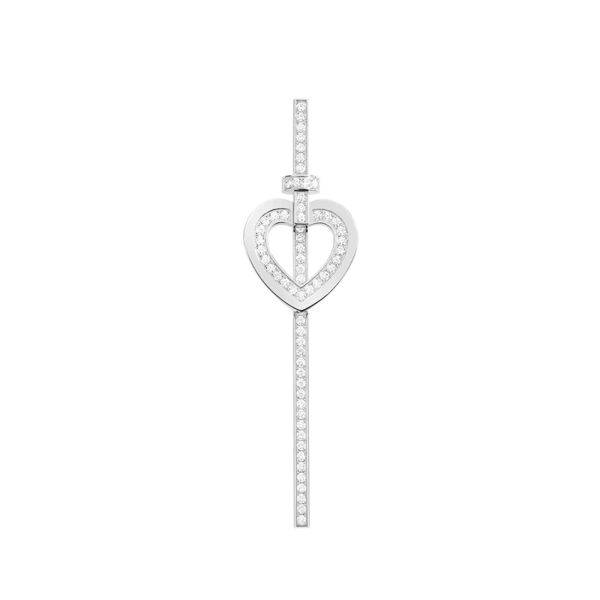 Boucle d'oreille Fred Pretty Woman en or blanc et diamants 8B0324