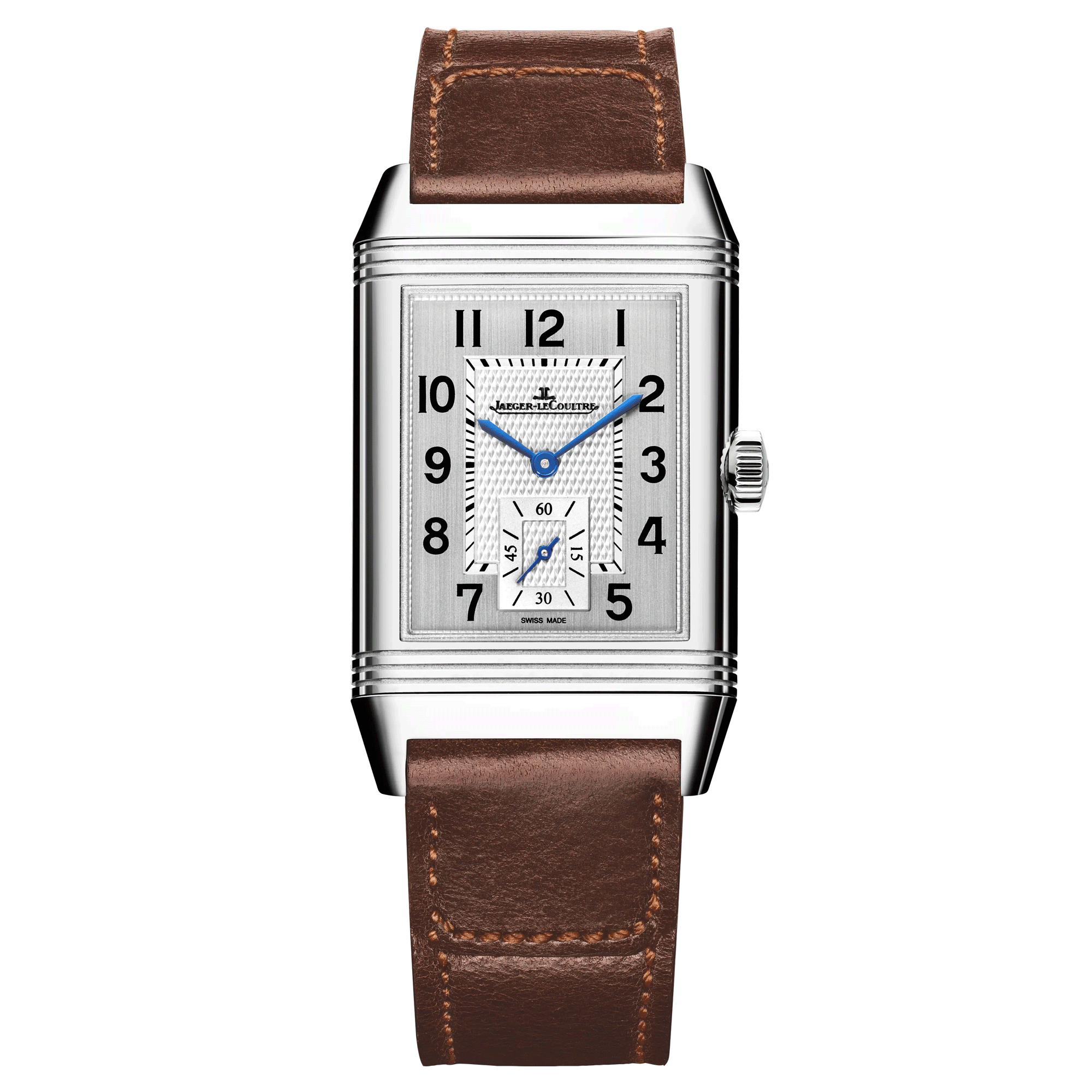 Montre Jaeger-LeCoultre Reverso Classic Large Small Second remontage manuel bracelet cuir Fagliano Q3858522