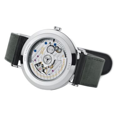 Nomos Tangente Neomatik Gris Platine automatic watch galvanised dial black leather strap 39 mm