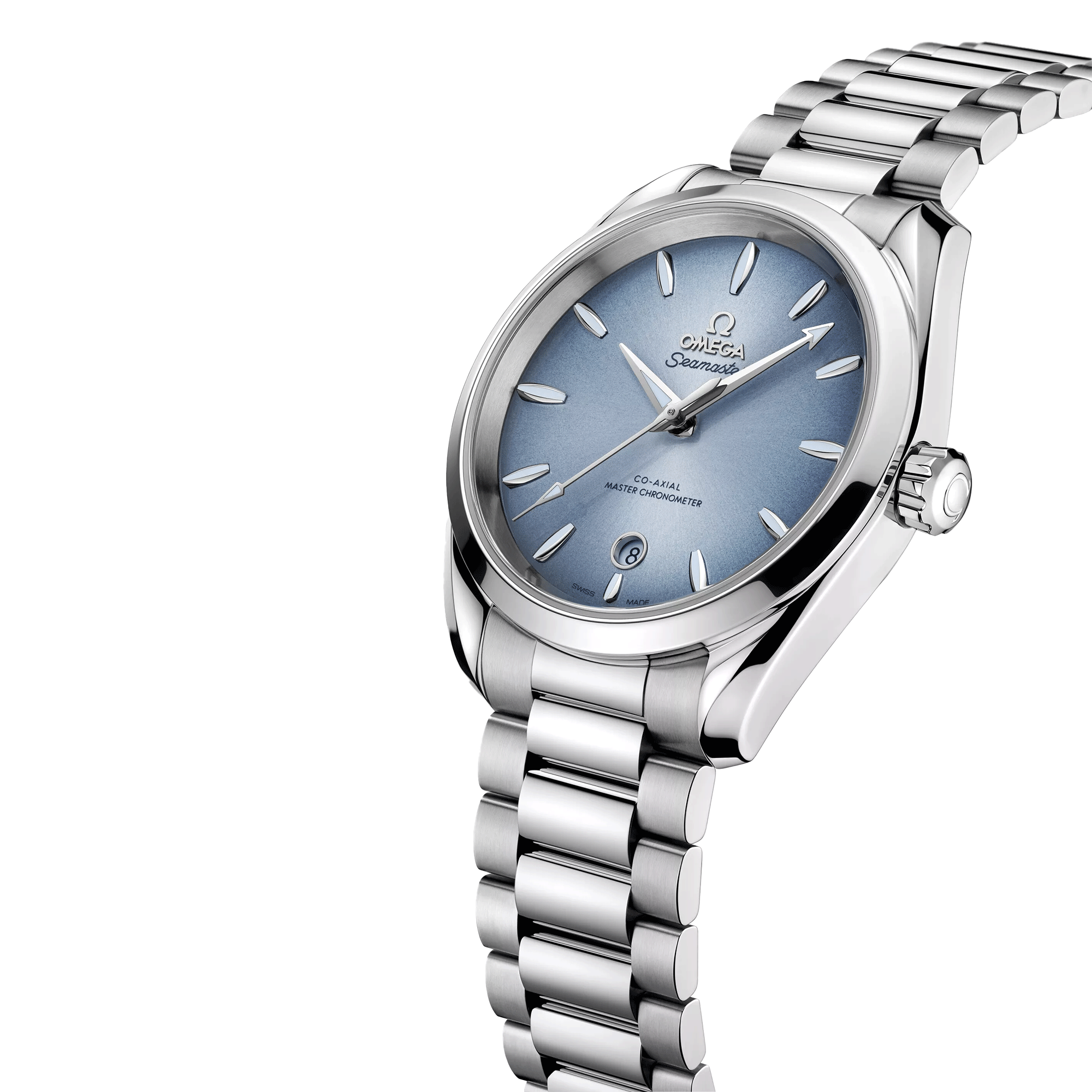 Montre Omega Seamaster Aqua Terra 150m 75ème Anniversaire Co-Axial Master Chronometer cadran bleu bracelet acier 38 mm