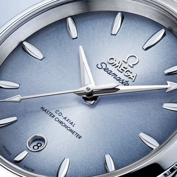 Montre Omega Seamaster Aqua Terra 150m 75ème Anniversaire Co-Axial Master Chronometer cadran bleu bracelet acier 38 mm