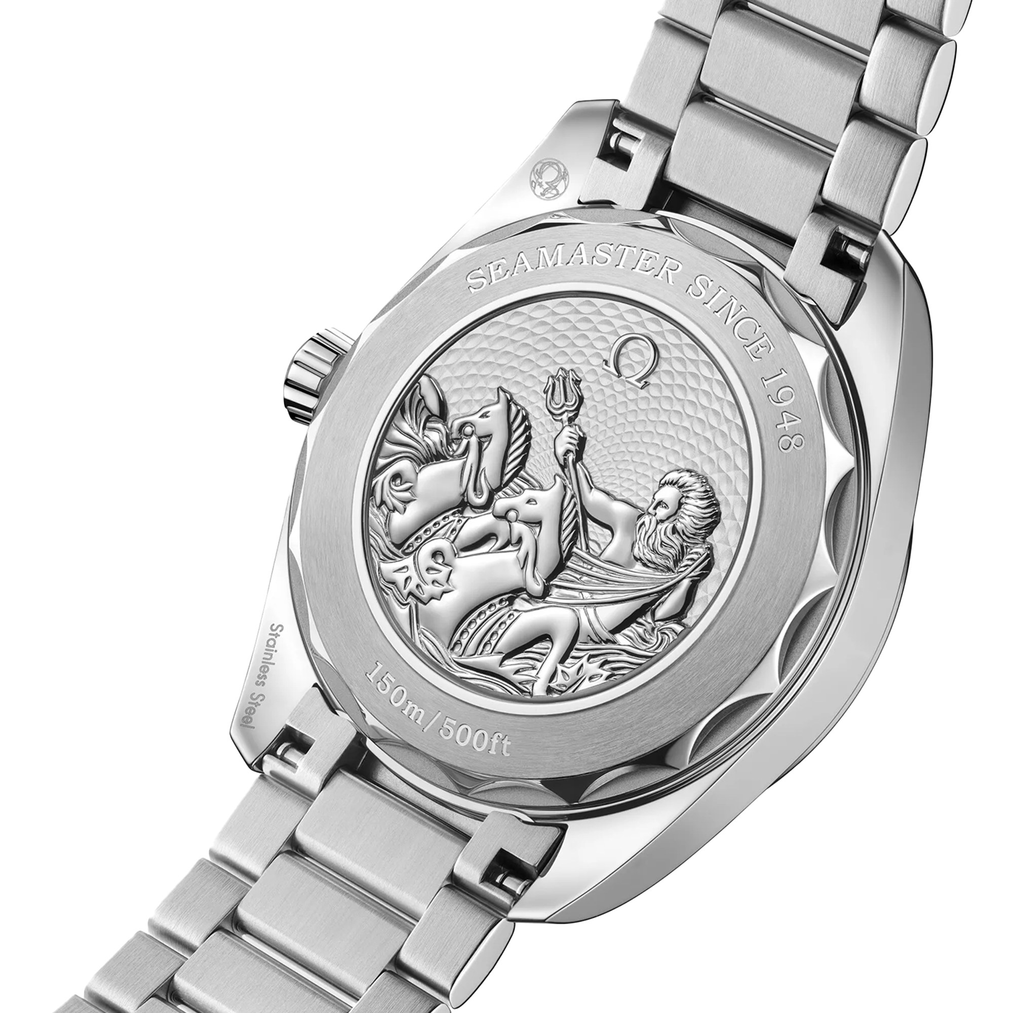 Montre Omega Seamaster Aqua Terra 150m 75ème Anniversaire Co-Axial Master Chronometer cadran bleu bracelet acier 38 mm