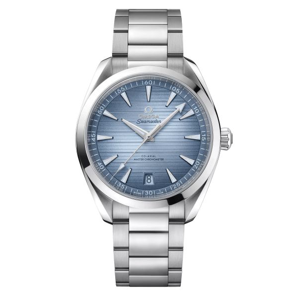 Montre Omega Seamaster Aqua Terra 150m 75ème Anniversaire Co-Axial Master Chronometer cadran bleu bracelet acier 41 mm
