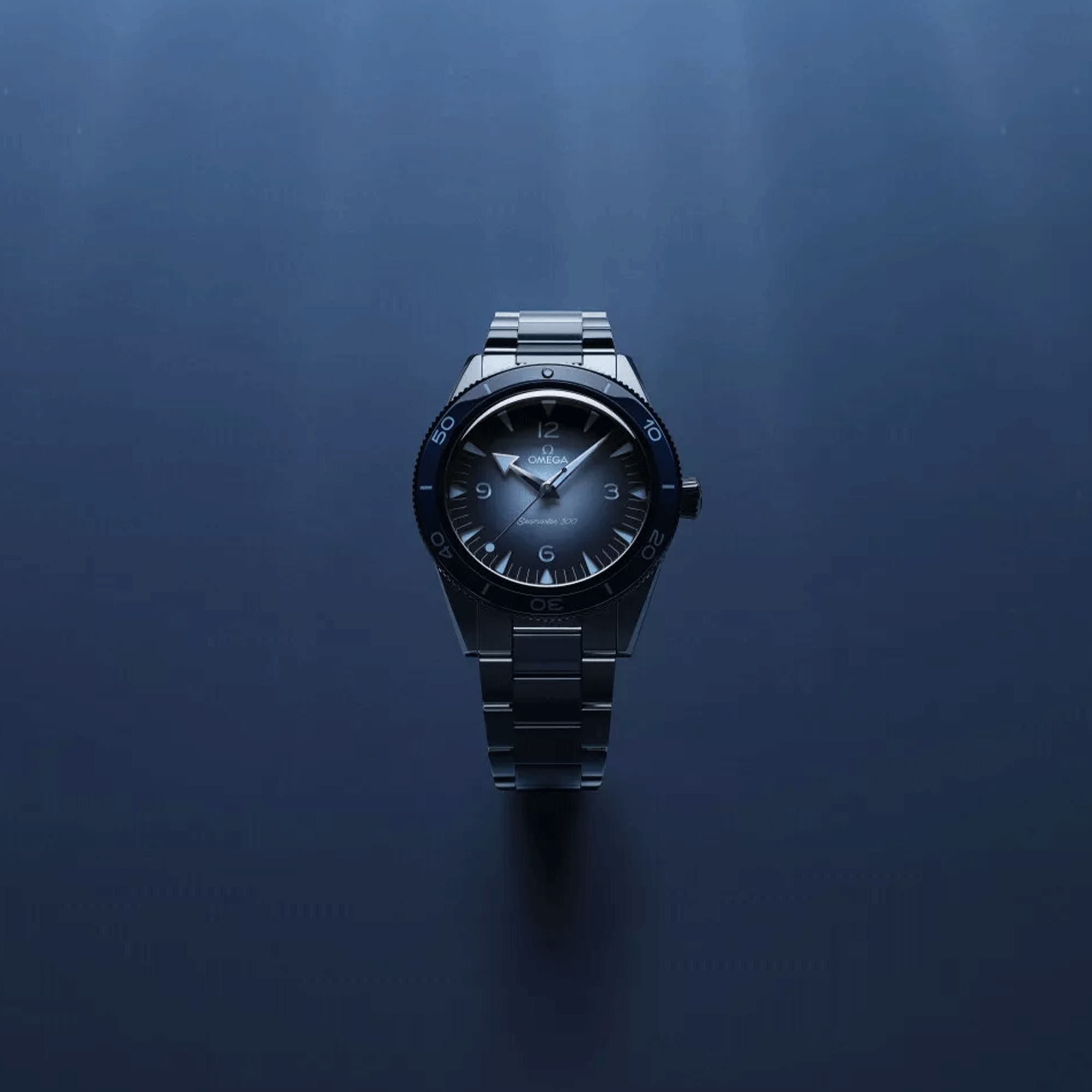 Omega Seamaster 300 75th Anniversary Master Chronometer Co-Axial blue dial steel bracelet 41 mm