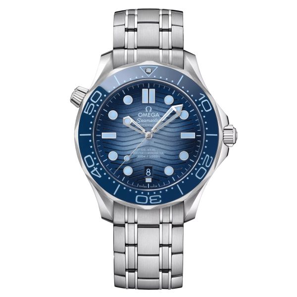 Montre Omega Seamaster Diver 300M 75ème Anniversaire Co-Axial Master Chronometer cadran bleu bracelet acier 42 mm