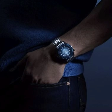 Omega Seamaster Diver 300M 75th Anniversary Co-Axial Master Chronometer blue dial steel bracelet 42 mm