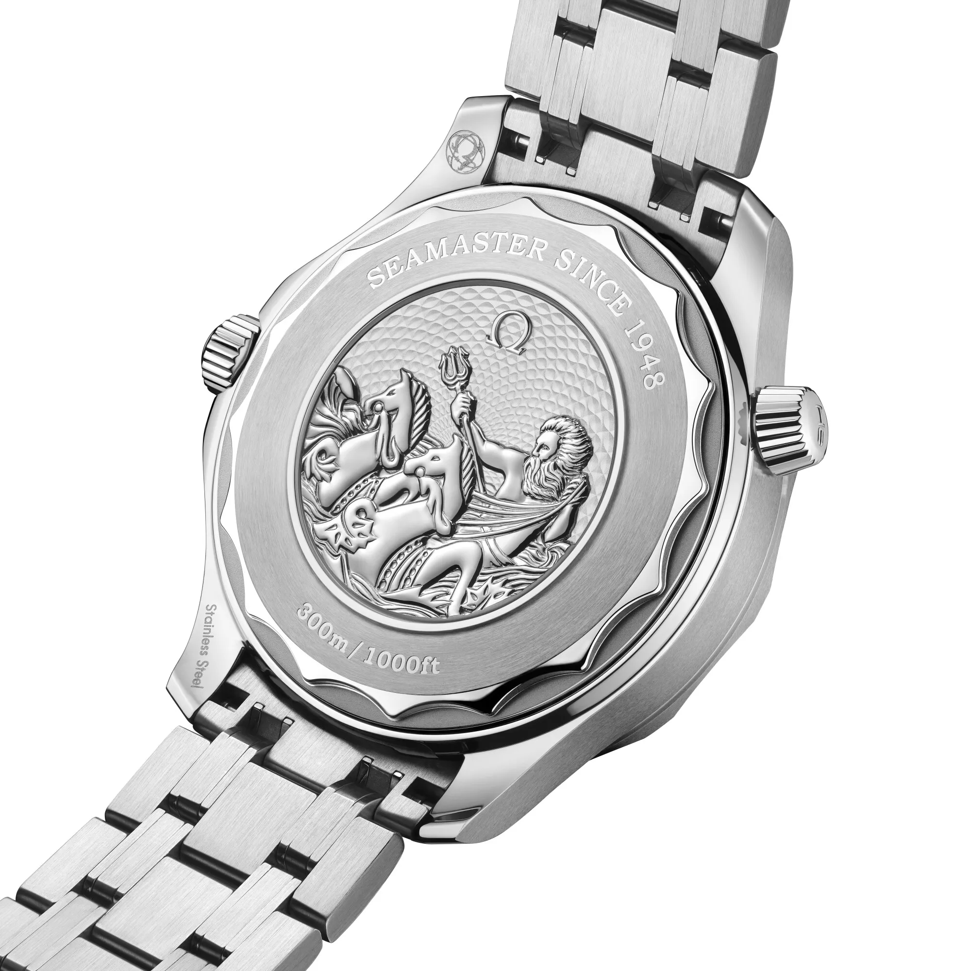 Montre Omega Seamaster Diver 300M 75ème Anniversaire Co-Axial Master Chronometer cadran bleu bracelet acier 42 mm