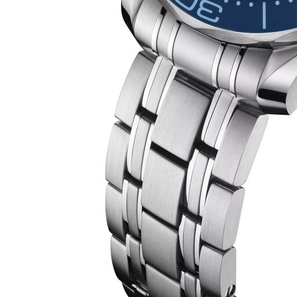 Montre Omega Seamaster Diver 300M 75ème Anniversaire Co-Axial Master Chronometer cadran bleu bracelet acier 42 mm