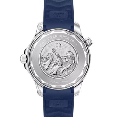 Montre Omega Seamaster Diver 300M 75ème Anniversaire Co-Axial Master Chronometer cadran bleu bracelet caoutchouc 42 mm