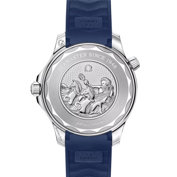 Montre Omega Seamaster Diver 300M 75ème Anniversaire Co-Axial Master Chronometer cadran bleu bracelet caoutchouc 42 mm