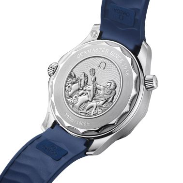 Montre Omega Seamaster Diver 300M 75ème Anniversaire Co-Axial Master Chronometer cadran bleu bracelet caoutchouc 42 mm