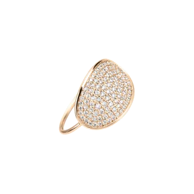 Bague Ginette NY Sequin Diamond en or rose et diamants