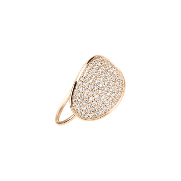 Bague Ginette NY Sequin & Galaxy Diamond en or rose et diamants