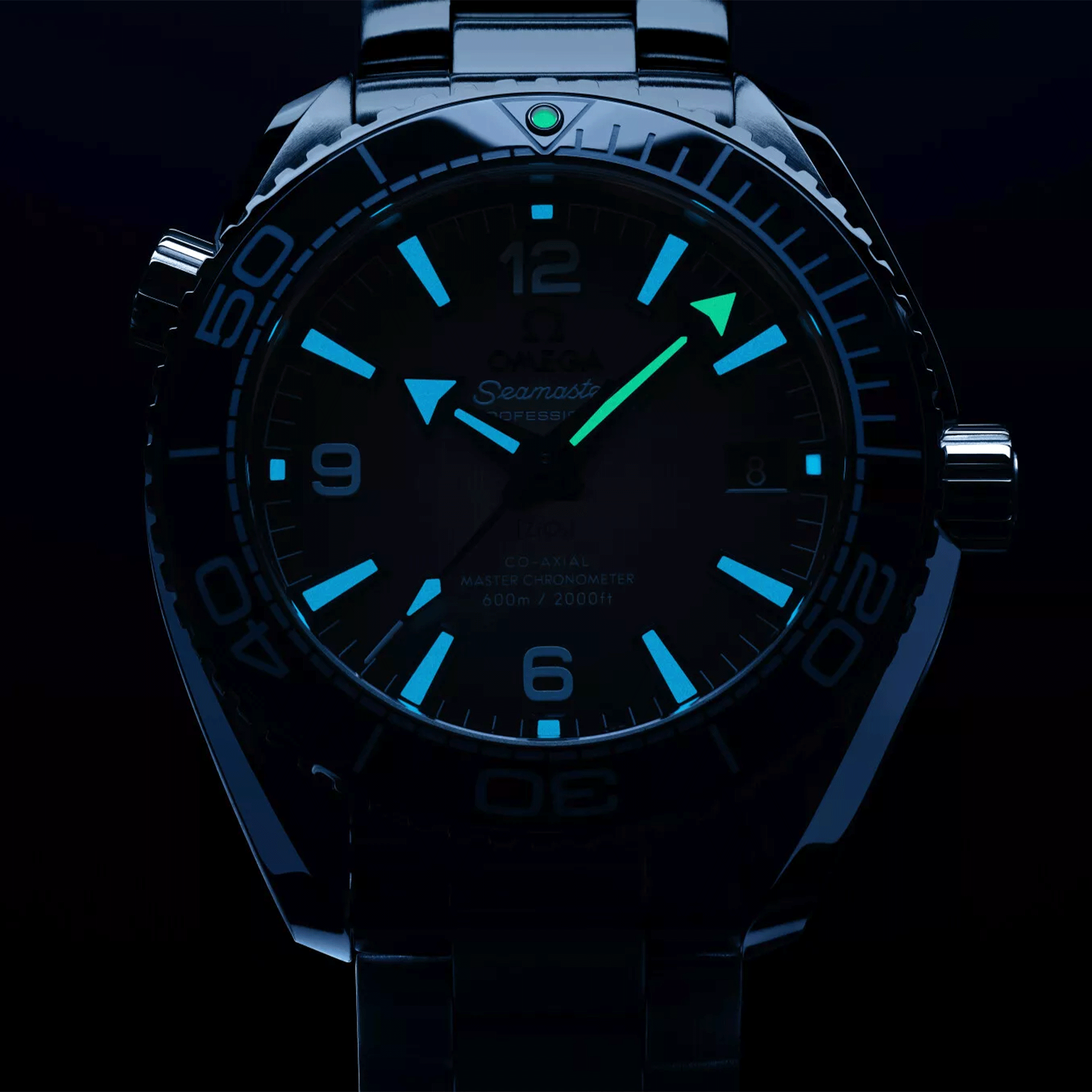 Omega Seamaster Planet Ocean 600m 75th Anniversary Co-Axial Master Chronometer blue dial steel bracelet 39,5 mm