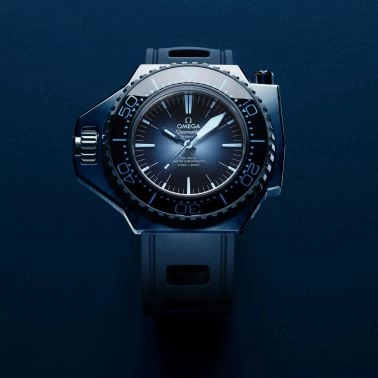 Omega Seamaster Ploprof 1200M 75th Anniversary Co-Axial Master Chronometer blue dial rubber strap 55 x 45 mm
