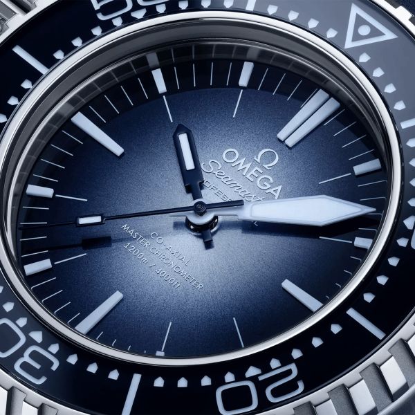 Omega Seamaster Ploprof 1200M 75th Anniversary Co-Axial Master Chronometer blue dial rubber strap 55 x 45 mm