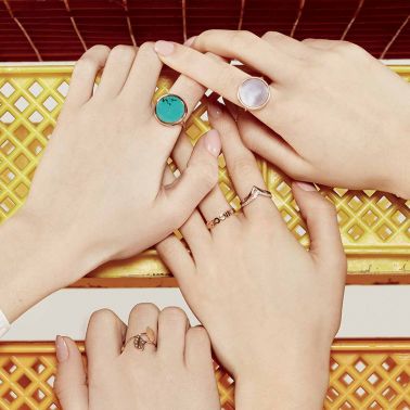 Bague Ginette NY simple Wise en or rose