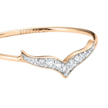 Bague Ginette NY Wise en or rose et diamants