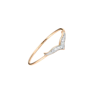 Bague Ginette NY Wise en or rose et diamants