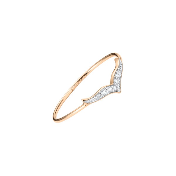 Bague Ginette NY Wise en or rose et diamants