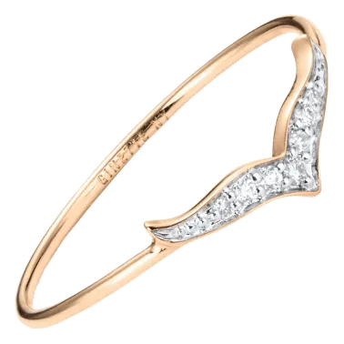 Bague Ginette NY Wise en or rose et diamants