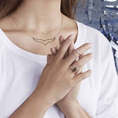 Bague Ginette NY Wise en or rose et diamants