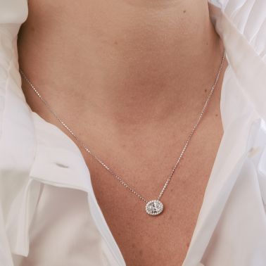 Lepage Eleanor necklace in rose gold and diamonds