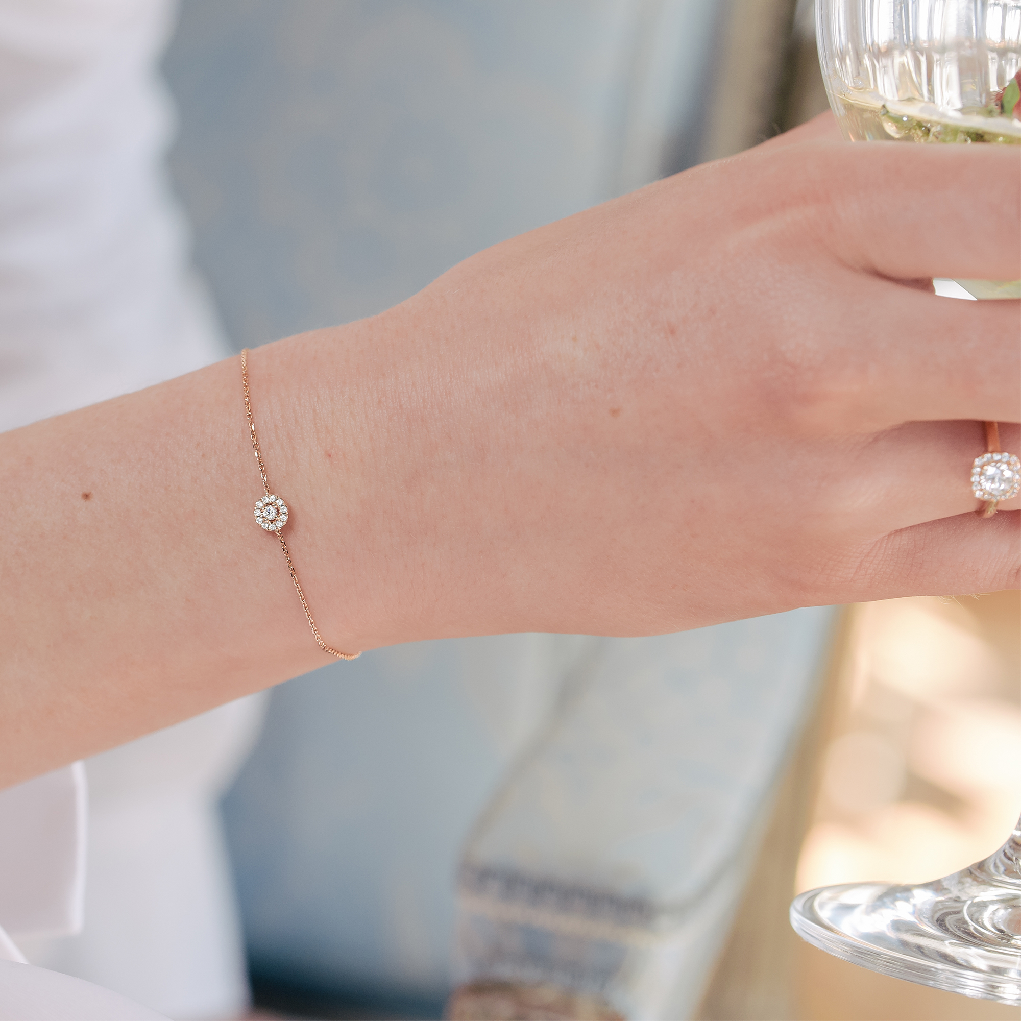 Lepage Coquette bracelet in white gold and diamond