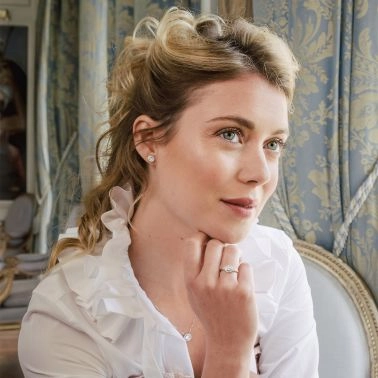 Boucles d'oreilles Lepage Eléanor en or rose et diamants