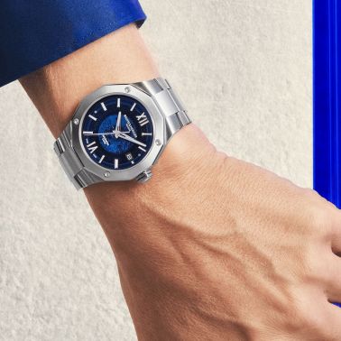 Watch Baume et Mercier Riviera automatic night blue dial steel bracelet 42 mm