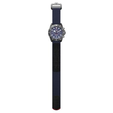 Montre Tudor Pelagos FXD Chrono Alinghi Red Bull Racing Edition automatique cadran bleu bracelet tissu bleu 43 mm M25807KN-0001
