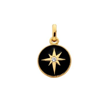 Médaille Arthus Bertrand Etoile Noire en or jaune et diamant J10727X000
