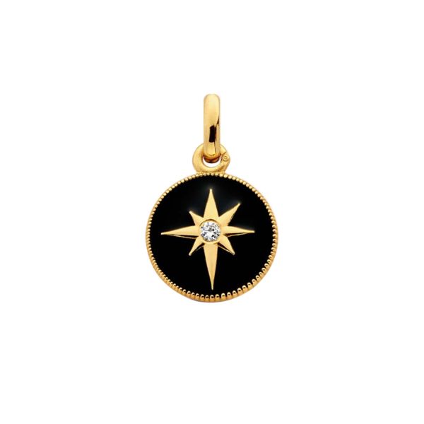 Médaille Arthus Bertrand Etoile Noire en or jaune et diamant J10727X000