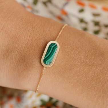 Bracelet So Shocking Première fois en or jaune et malachite
