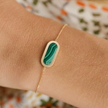 So Shocking Première fois Bracelet gold and malachite