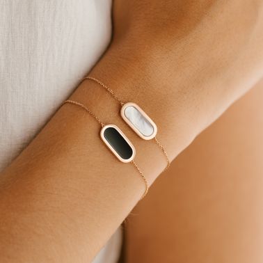 So Shocking Première fois Bracelet pink gold and onyx