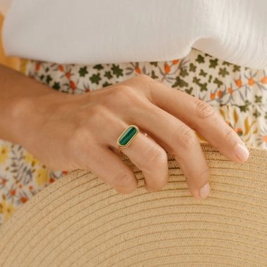 So Shocking Première fois Ring gold and malachite